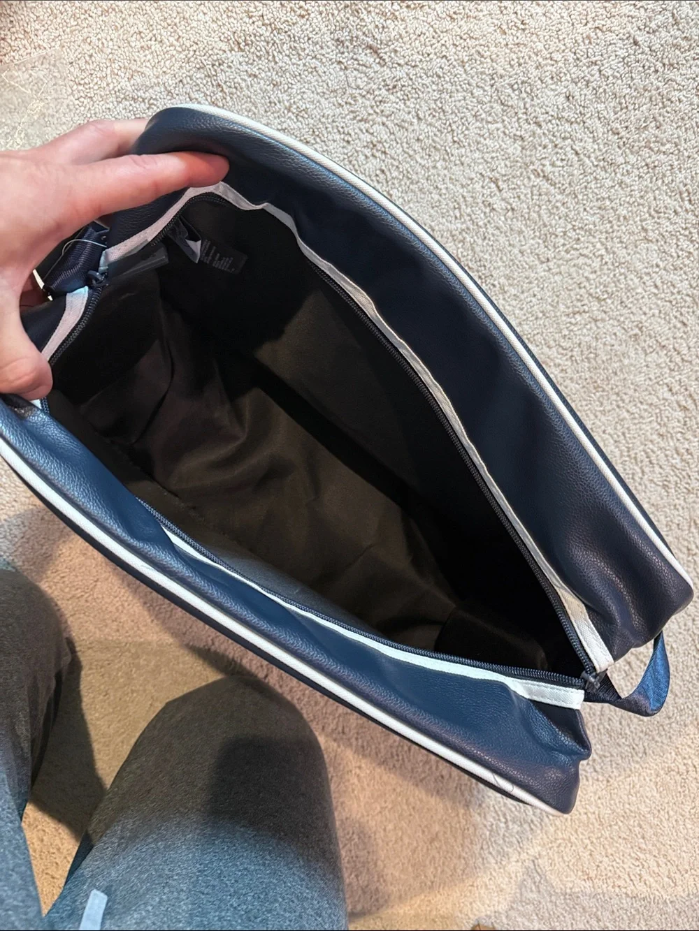NWT REDBULL Leipzig Dark Blue/Black and White Men's Sports Duffle Bag